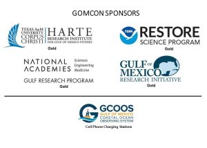GOMCON sponsor logs for Harte, Restore, NASEM, GOMRI, and GCOOS